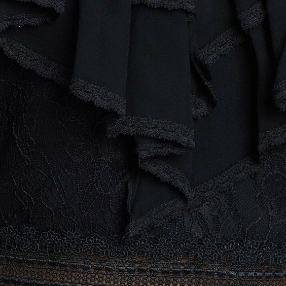 ALICE + OLIVIA Clea Ruffle Sheer Lace Tiered Dress - Picture 8 of 12